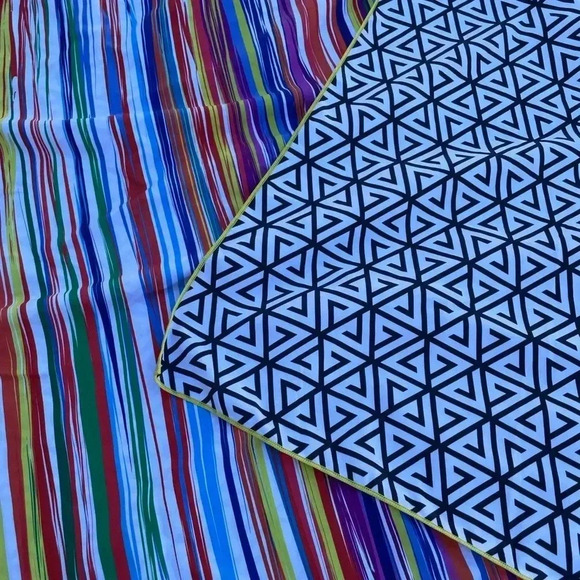 ECCOSOPHY Microfiber Beach Towel Colorful Stripes Lightweight Extra Large - Picture 3 of 6